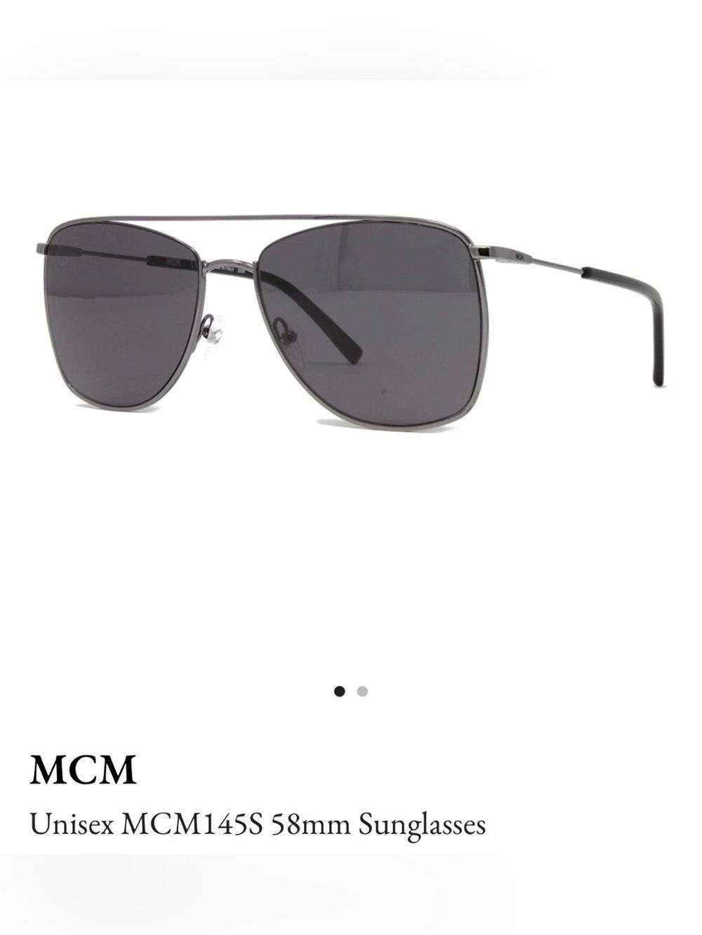 MCM aviator glasses with Cognac Logo Leather Eyewear Case with Gold Plaque new
